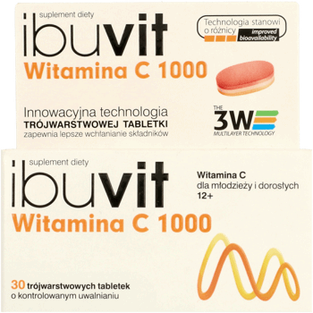 IBUVIT,suplement diety Witamina C 1000,przód