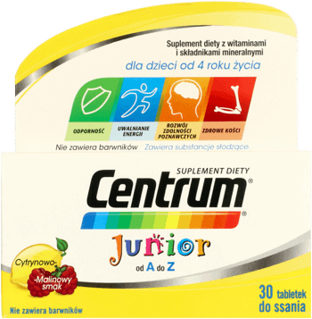 CENTRUM,suplement diety z witaminami i składnikami mineralnymi dla dzieci od 4. roku życia,przód