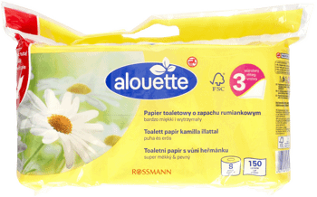 ALOUETTE,papier toaletowy rumiankowy 3-warstwowy,przód