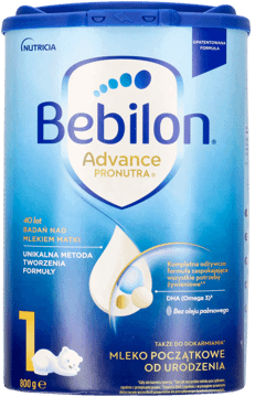 BEBILON,mleko początkowe w proszku dla niemowląt, 1, od urodzenia,przód