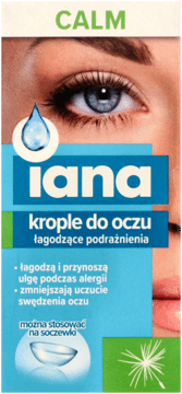IANA,krople do oczu łagodzące podrażnienia,przód