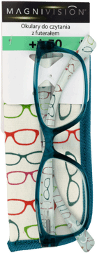 FGX,okulary do czytania z futerałem, +1,5,przód
