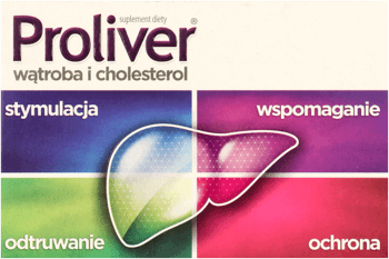 PROLIVER,tabletki Wątroba i Cholesterol, suplement diety,przód