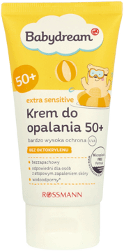 BABYDREAM,krem do opalania wodoodporny, SPF 50+,przód