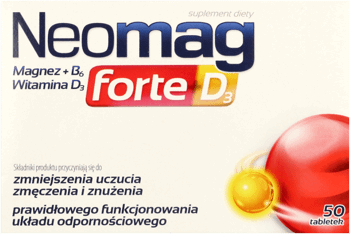 NEOMAG,suplement diety, Magnez + B6 Witamina D3,przód