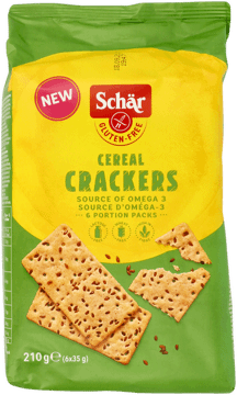 SCHÄR,krakersy wieloziarniste, bezglutenowe,przód
