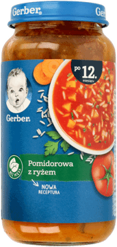 NESTLÉ GERBER,zupka pomidorowa z ryżem po 12. m-cu,przód