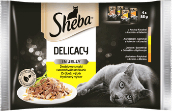 SHEBA,karma pełnoporcjowa, mokra dla dorosłych kotów, kolekcja smaków drobiowych,przód