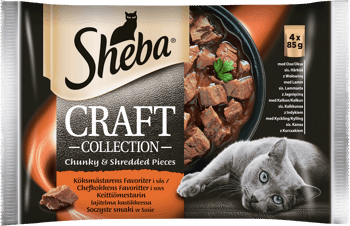 SHEBA,karma pełnoporcjowa, mokra dla dorosłych kotów, craft collection,przód