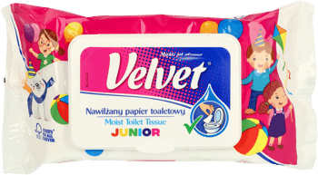 VELVET,nawilżany papier toaletowy dla dzieci,przód