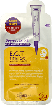 MEDIHEAL,maseczka do twarzy w płachcie, przeciwzmarszczkowa, E.G.T Timetox,przód