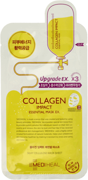 MEDIHEAL,maseczka do twarzy w płachcie, przeciwzmarszczkowa, Collagen Impact,przód