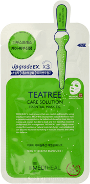 MEDIHEAL,maseczka do twarzy w płachcie, kojąca, Teatree Care Solution,przód