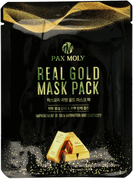 PAX MOLY,maska w płachcie ze złotymi ekstraktami i mleczkiem pszczelim, nawilżająco- ujędrniająca,przód