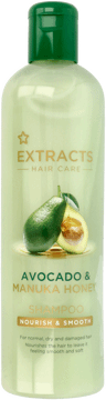 EXTRACTS,szampon do włosów avocado & manuka honey,przód