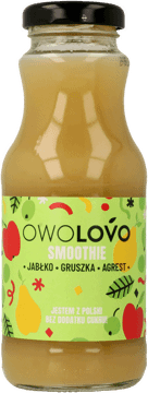 OWOLOVO,smoothie, jabłko, gruszka agrest,przód