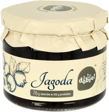 A TO DOBRE!,konfitura Jagoda,przód