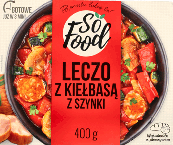 SO FOOD,leczo z kiełbasą z szynki,przód