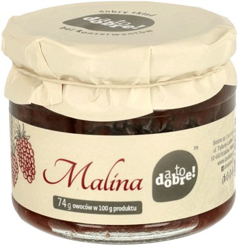 A TO DOBRE!,konfitura Malina,przód