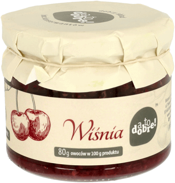 A TO DOBRE!,konfitura Wiśnia,przód