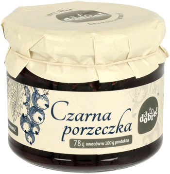 A TO DOBRE!,konfitura Czarna Porzeczka,przód