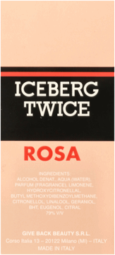 ICEBERG,woda toaletowa dla kobiet ,tył