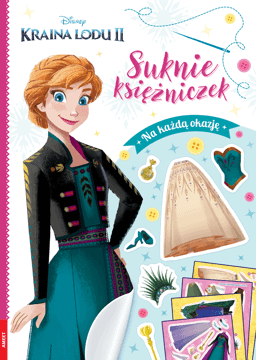 AMEET,książeczka z naklejkami dla dziewczynek, suknie księżniczek,przód