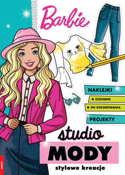 AMEET,książka do kolorowania z naklejkami studio mody,przód
