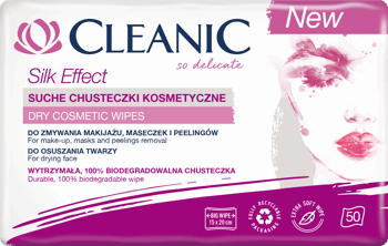 CLEANIC,suche chusteczki kosmetyczne,przód