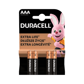 DURACELL,baterie alkaliczne AAA,przód