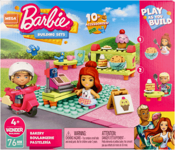 BARBIE,zabawka do składania, Piekarnia, 4+,przód