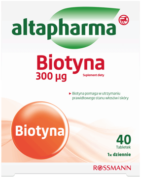 ALTAPHARMA,tabletki Biotyna 300 µg, suplement diety,przód
