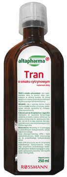 ALTAPHARMA,suplement diety tran o smaku cytrynowym,przód