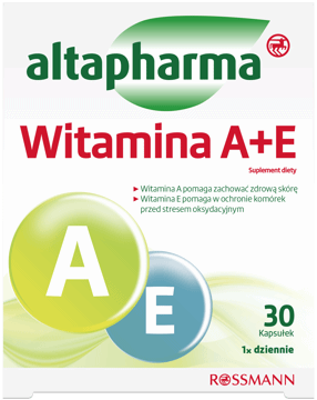 ALTAPHARMA,suplement diety witamina A+E ,przód