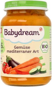 BABYDREAM,bio warzywa w stylu mediterańskim 6. m-cy,przód
