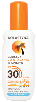 KOLASTYNA,emulsja do opalania w spray'u, SPF 30,przód