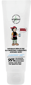 4ORGANIC,krem do rąk naturalny, dla wrażliwej, alergiczej i atopowej skóry,przód