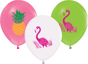GODAN,balony Flamingi i Ananasy 12 cali,kompozycja-1