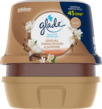 GLADE,żelowy odświeżacz powietrza Sensual Sandalwood & Jasmine,kompozycja-1