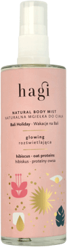 HAGI,naturalna mgiełka do ciała Hibiskus, Proteiny owsa,przód