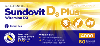 SUNDOVIT,suplement diety witamina D,przód