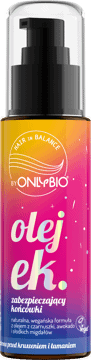 ONLYBIO,olejek do włosów zabezpieczający końcówki,kompozycja-1