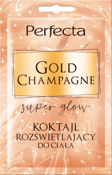 PERFECTA,koktajl do ciała rozświetlający, Gold Champagne,przód