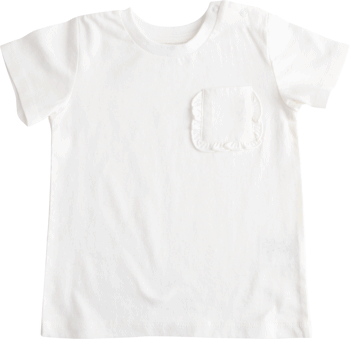 BABY BEAR LEON,t-shirt dziecięcy z krótkimi rękawami z kieszonką i falbanką, rozm. 62-68,kompozycja-1