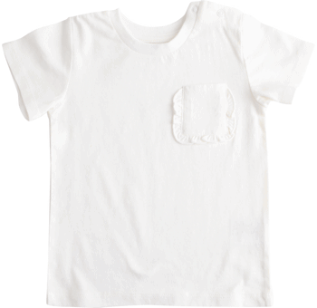 BABY BEAR LEON,t-shirt dziecięcy z krótkimi rękawami z kieszonką i falbanką, rozm. 74-80,kompozycja-1