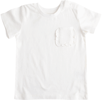 BABY BEAR LEON,t-shirt dziecięcy z krótkimi rękawami z kieszonką i falbanką, rozm. 86-92,kompozycja-1