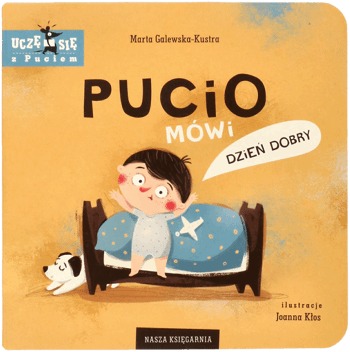 PLATON,książka dla dzieci, Pucio mówi dzień dobry,przód
