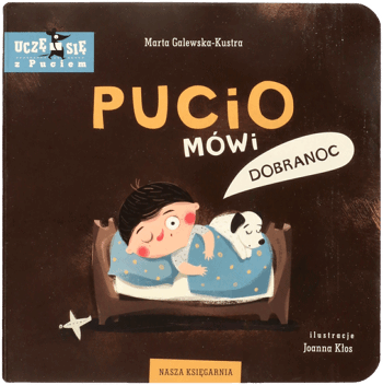 PLATON,książka dla dzieci, Pucio mówi dobranoc,przód