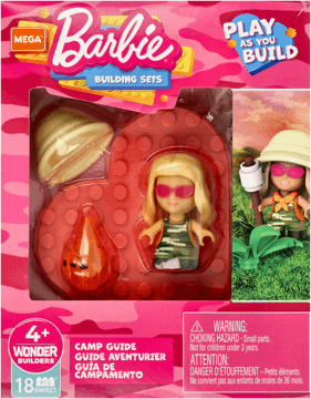 BARBIE,zabawka do składania, Obóz, 4+,przód