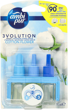 AMBI PUR,zapas do elektrycznego odświażacza powietrza, Cotton Flower,przód